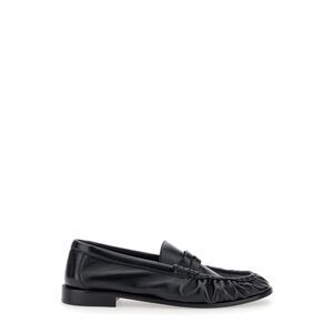 Saint Laurent Men Black Loafers With Cassandre In Leather Man